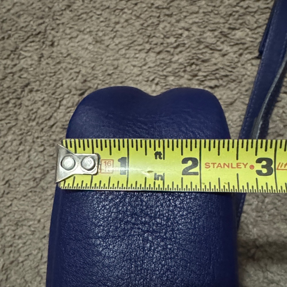 Like New Longchamp 3D Leather Crossbody Blue In Sapphire Color-Gunmetal Hardware - Picture 16 of 16